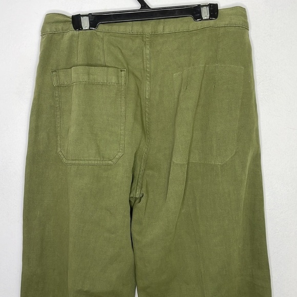 𝅺CURRENT Elliot khaki straight leg linen blend pants - Picture 8 of 9